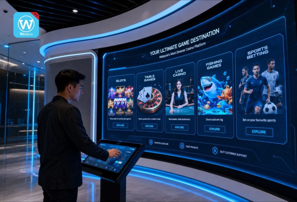 Winbox Malaysia Online Casino Platform | Trusted Casino 2026 3 a man selecting the casino games that winbox malaysia platform have