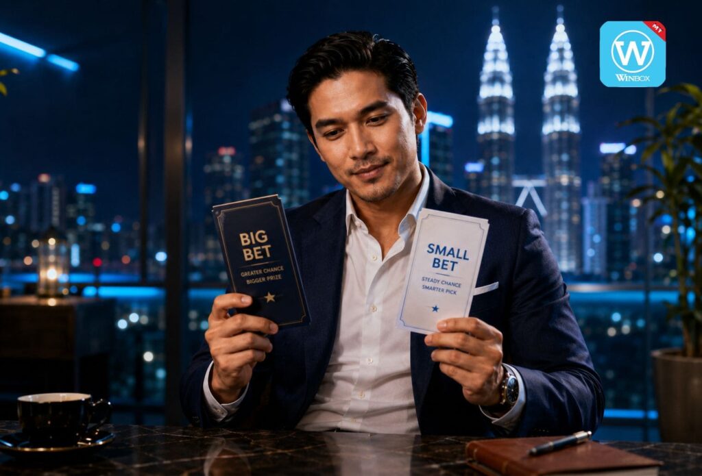 4D Special Draw Malaysia: Complete 2026 Guide 7 Man comparing Big Bet and Small Bet options for a 4D special draw in Malaysia