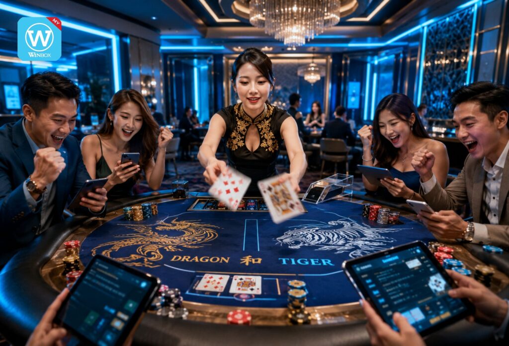 Live Casino Malaysia 23 Malaysian players enjoying fast-paced Dragon Tiger live casino game on smartphone