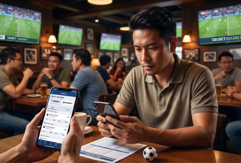 Sport Betting Malaysia 11 candid photo taken at a busy Malaysian mamak stall showing a user instantly confirmed a live bet on the Winbox app.