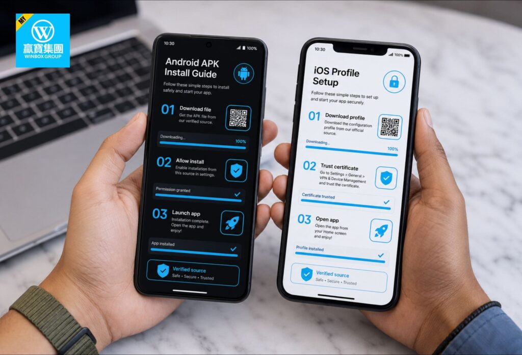 918Kiss vs Winbox: A Comparison for Malaysian Online Casino Apps 3 Malaysian adults comparing standalone classic slot app with aggregator casino wallet interface in a café