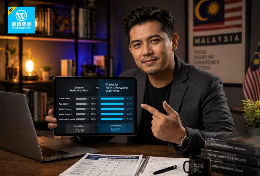 918Kiss vs Winbox: A Comparison for Malaysian Online Casino Apps 10 Malaysian reviewer presenting final verdict comparing traditional slots and all-in-one casino experience